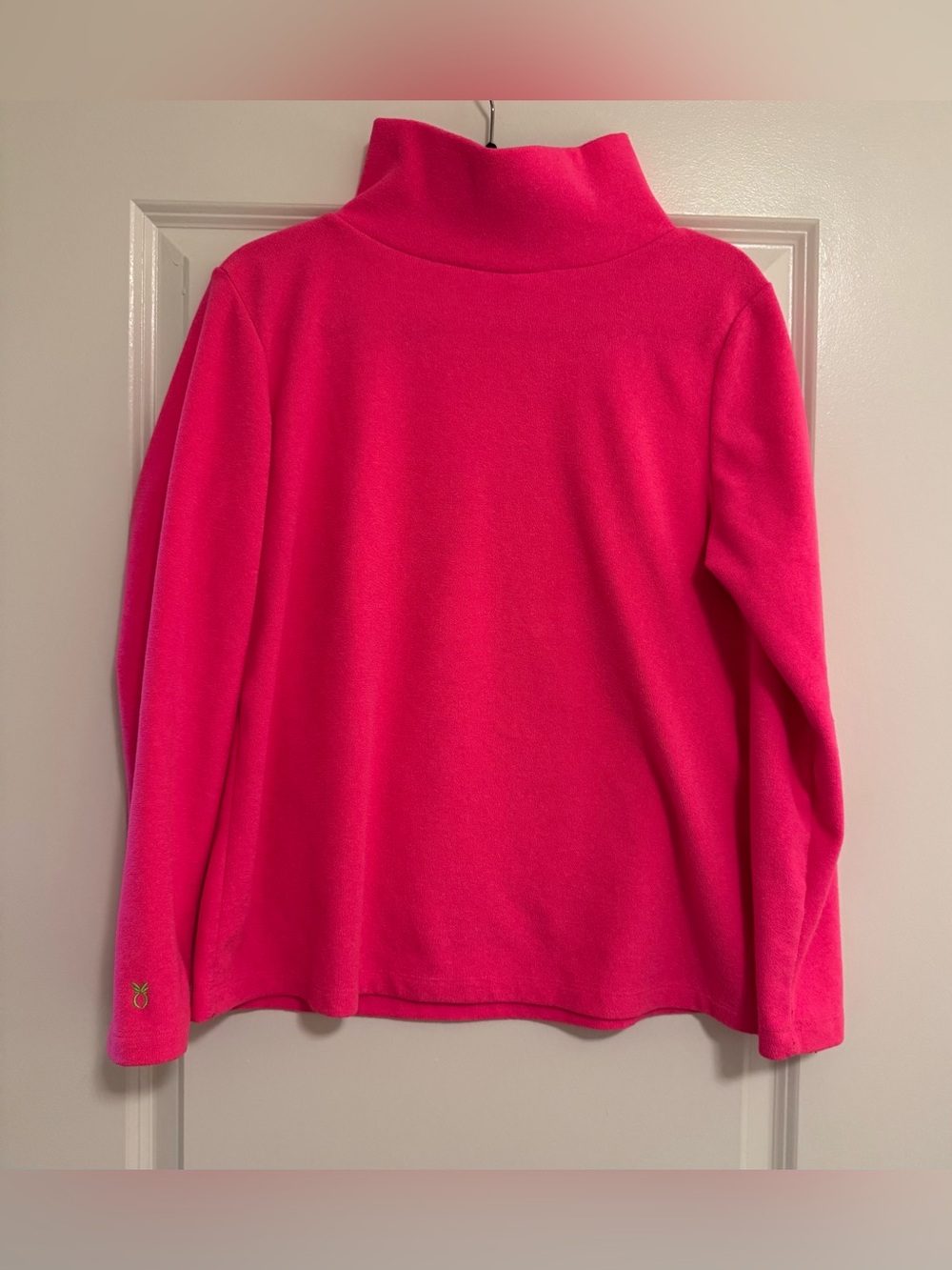 Dudley Stephens Women's Terry Fleece Pink Greenpoint Turtleneck